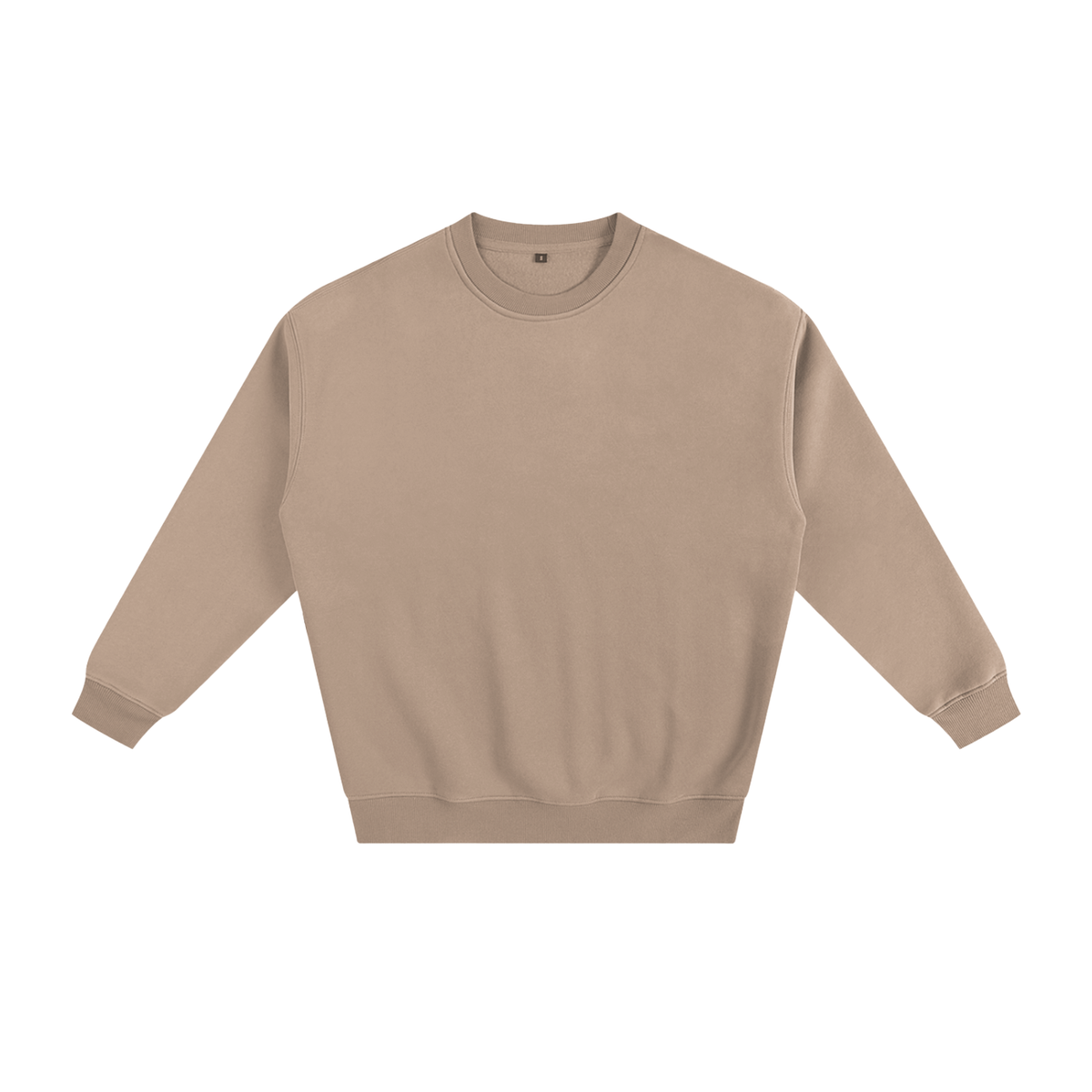 Unisex Fleeced Sweatshirt in gray apricot