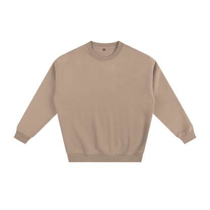 Unisex Fleeced Sweatshirt in gray apricot