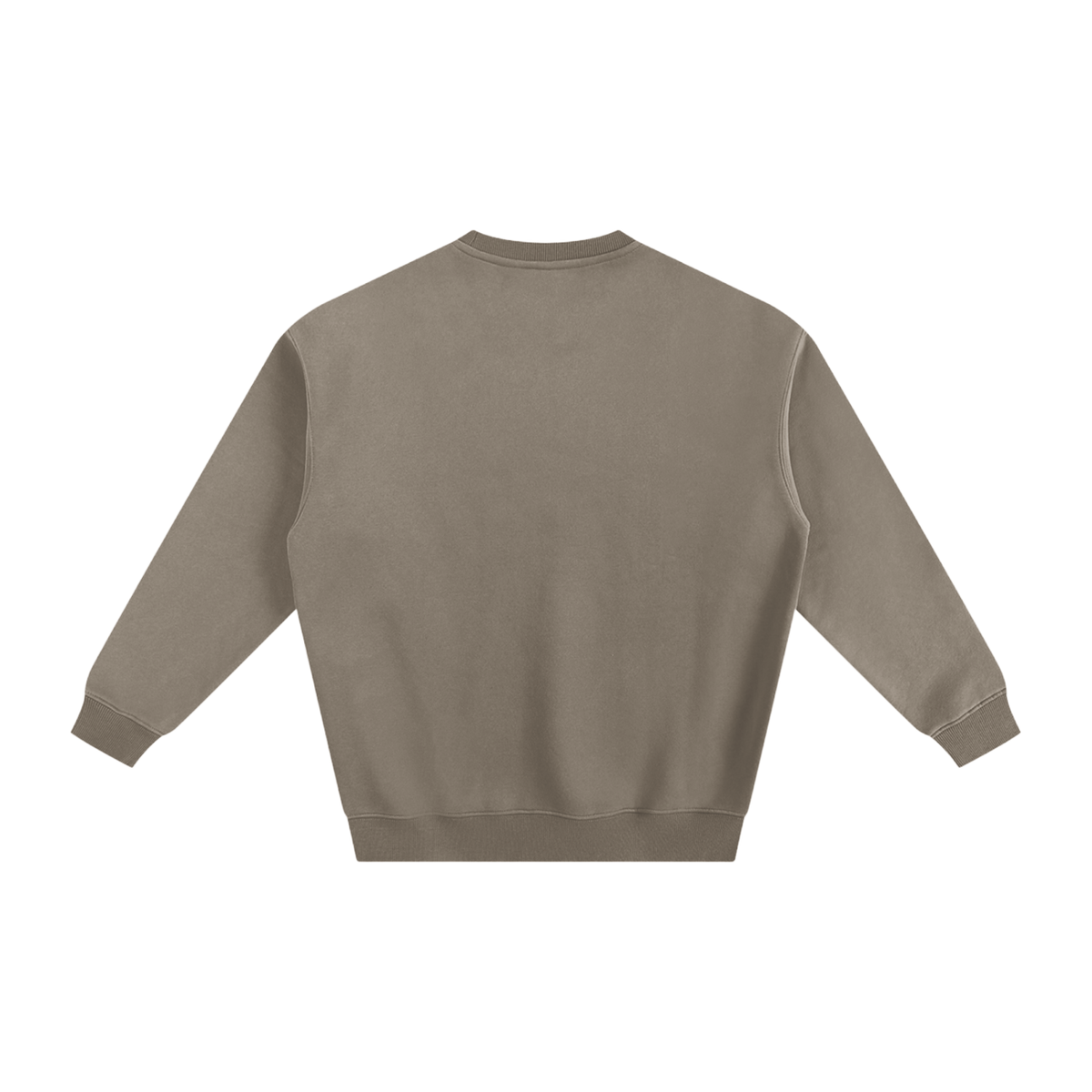 Unisex Fleeced Sweatshirt in gray coffee, alternate angle