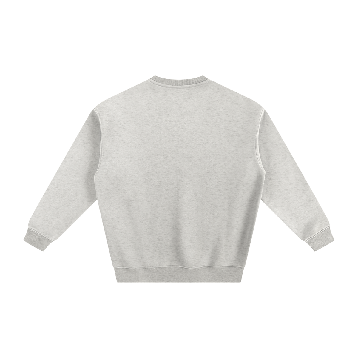 Unisex Fleeced Sweatshirt in oat gray, alternate angle
