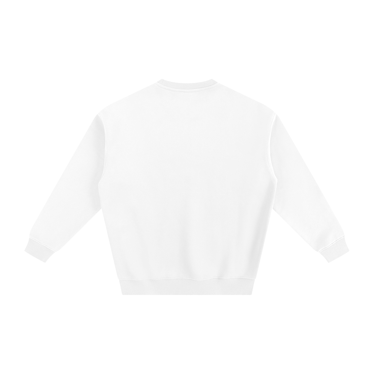 Unisex Fleeced Sweatshirt in white, alternate angle