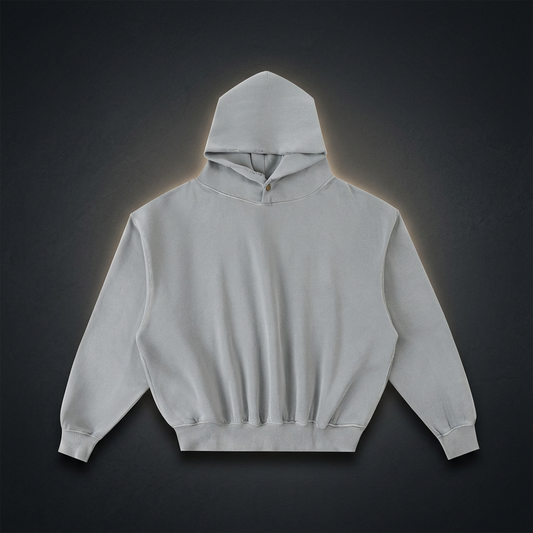 Unisex Frayed Enzyme Washed Fleece Hoodie