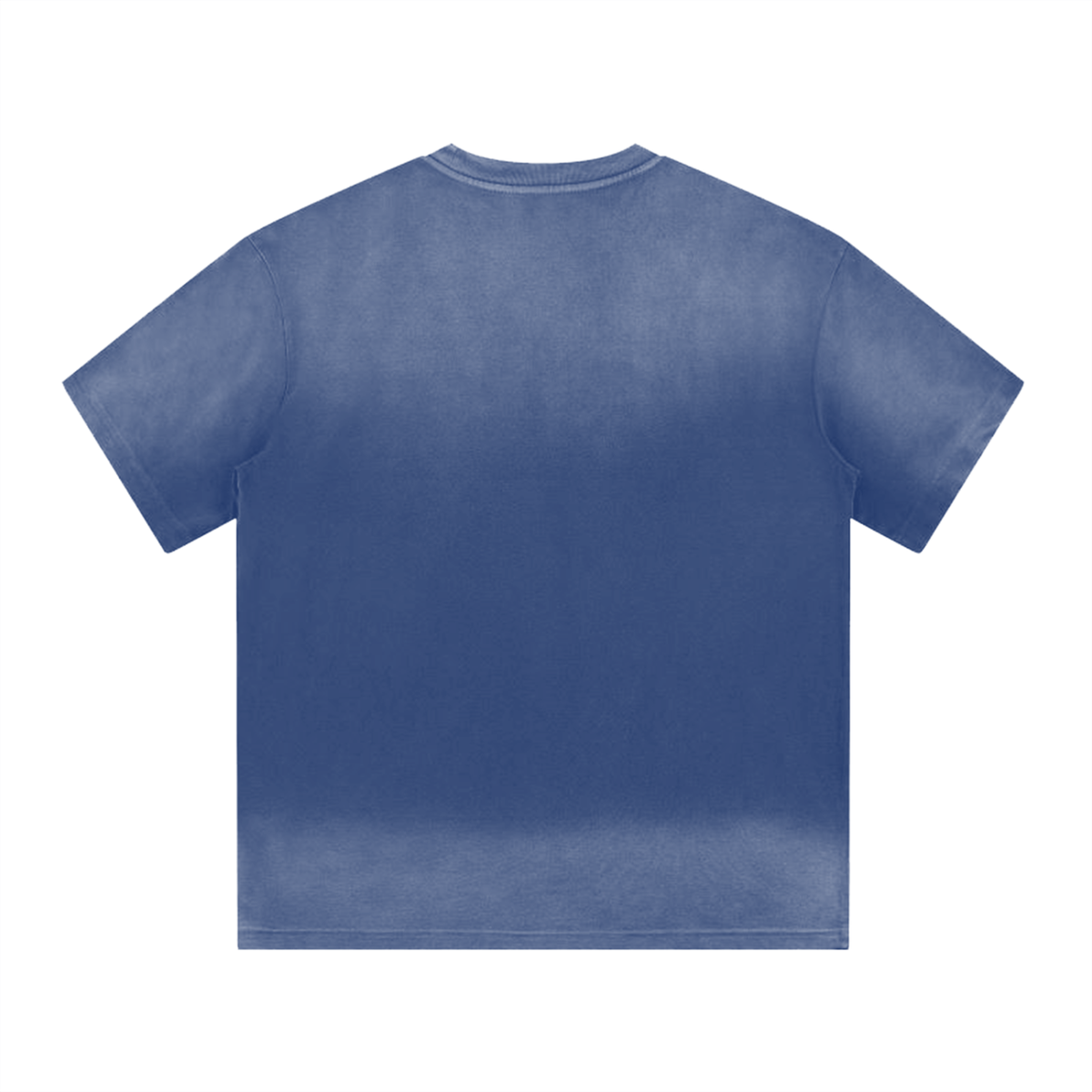 Unisex Gradient Washed Drop Shoulder T-Shirt in blue, alternate angle