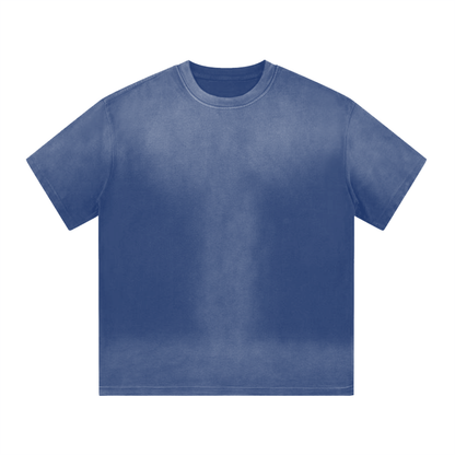 Unisex Gradient Washed Drop Shoulder T-Shirt in blue