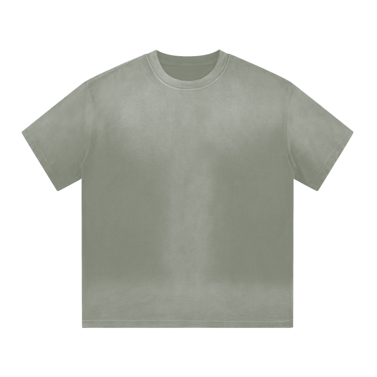 Unisex Gradient Washed Drop Shoulder T-Shirt in green