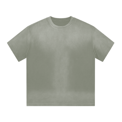 Unisex Gradient Washed Drop Shoulder T-Shirt in green