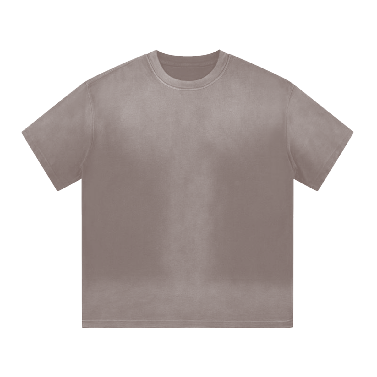 Unisex Gradient Washed Drop Shoulder T-Shirt in light brown