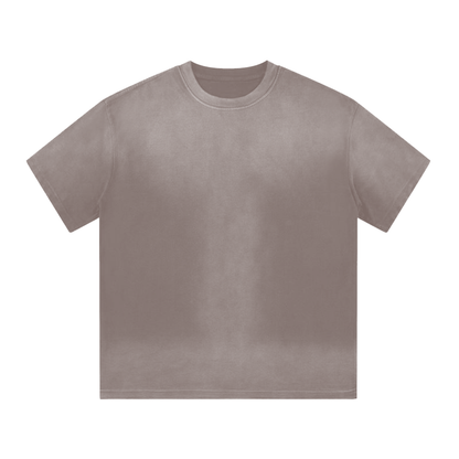 Unisex Gradient Washed Drop Shoulder T-Shirt in light brown