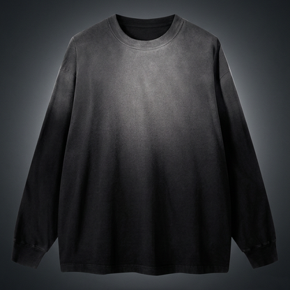 Unisex Gradient Washed Long Sleeve T-Shirt