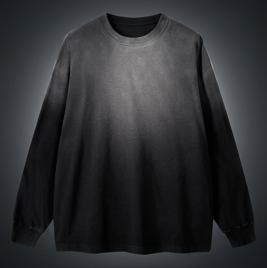 Unisex Gradient Washed Long Sleeve T-Shirt