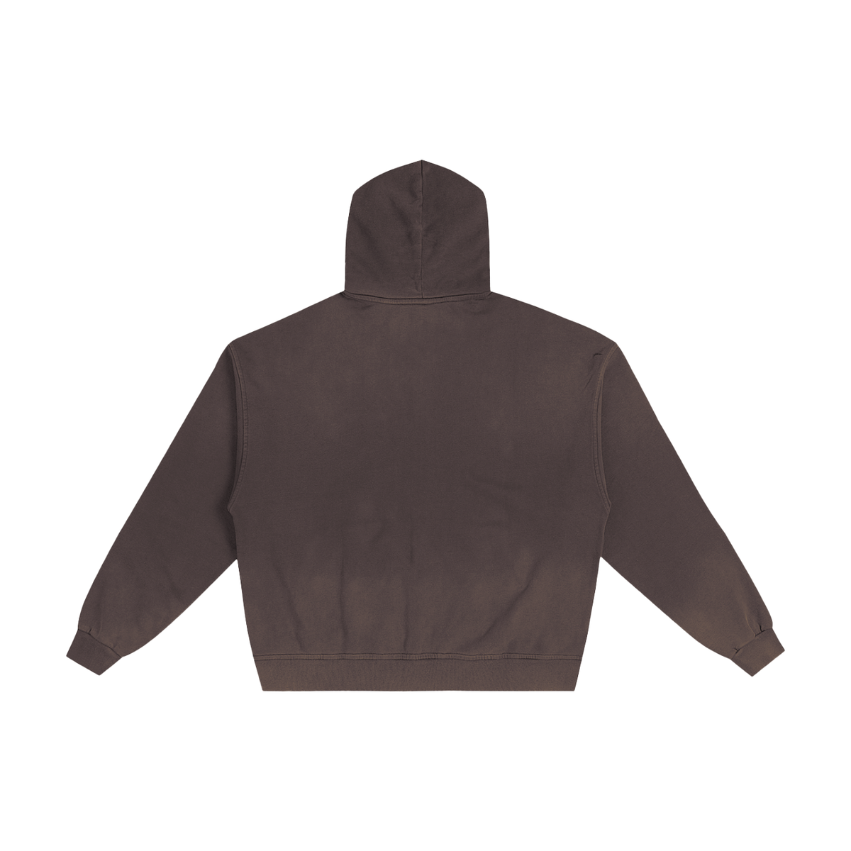 Unisex Hand-Frayed Sunfade Zip Hoodie in dark gray, alternate angle