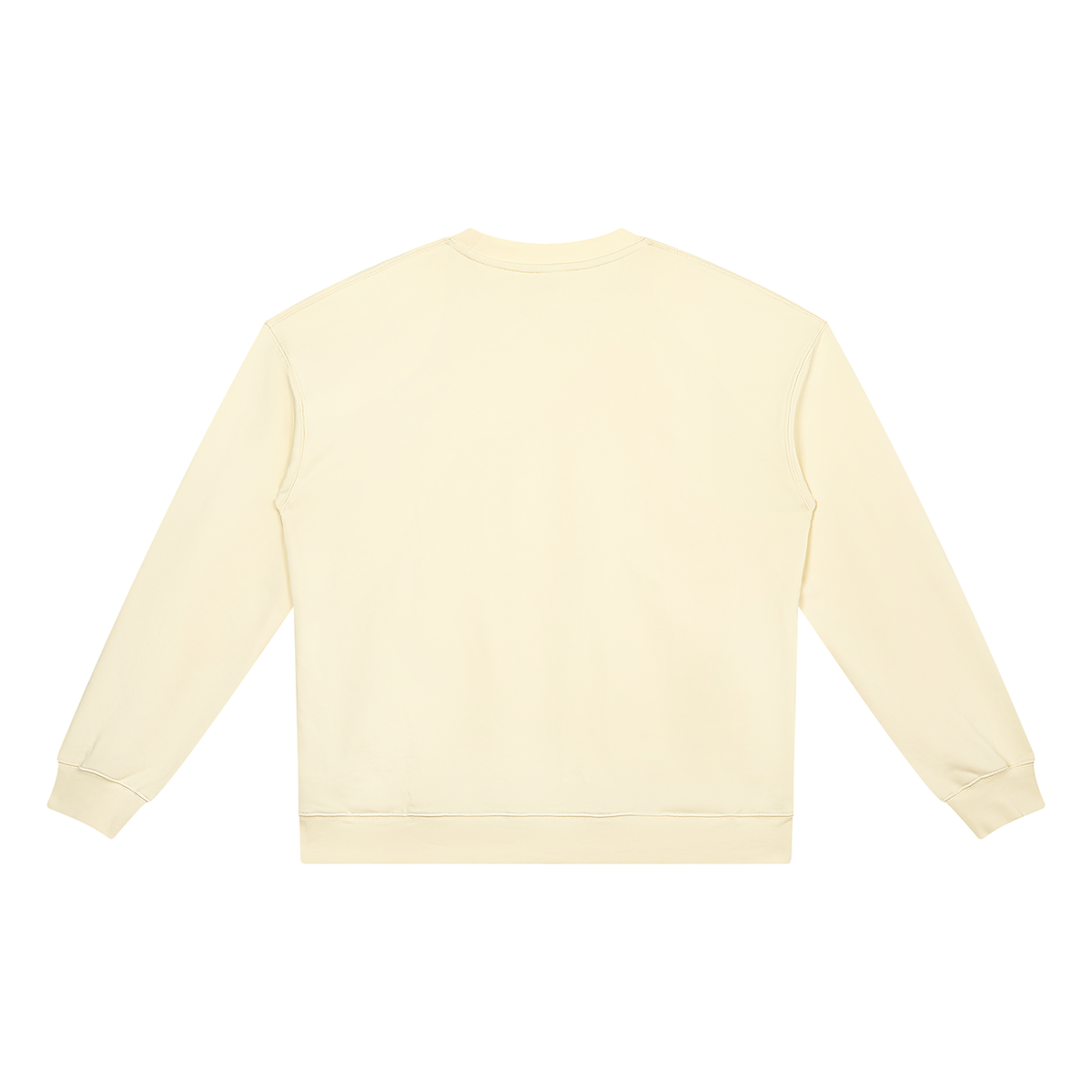 Unisex Heavyweight Crewneck Sweatshirt in apricot, alternate angle