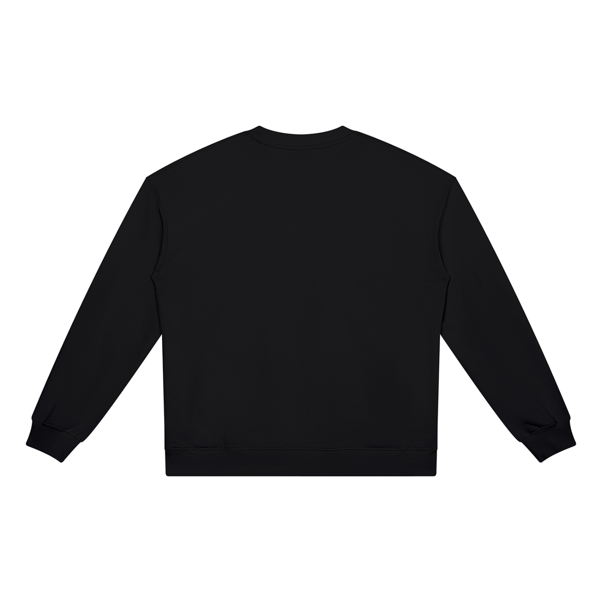 Unisex Heavyweight Crewneck Sweatshirt in black, alternate angle