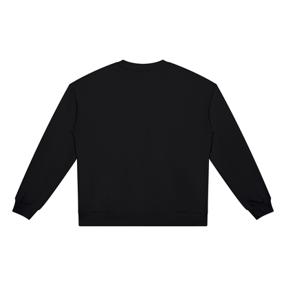 Unisex Heavyweight Crewneck Sweatshirt in black, alternate angle