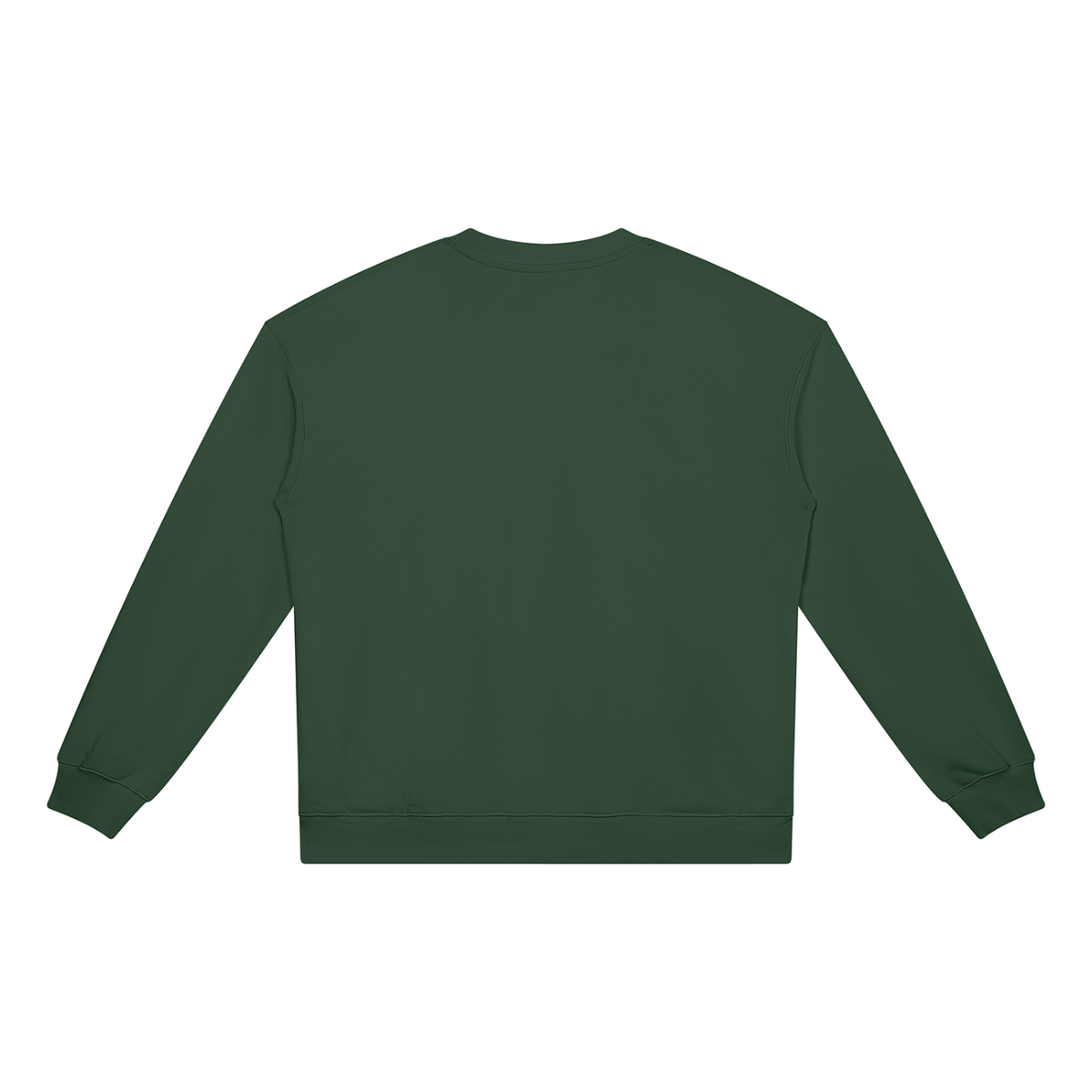 Unisex Heavyweight Crewneck Sweatshirt in blackish green, alternate angle