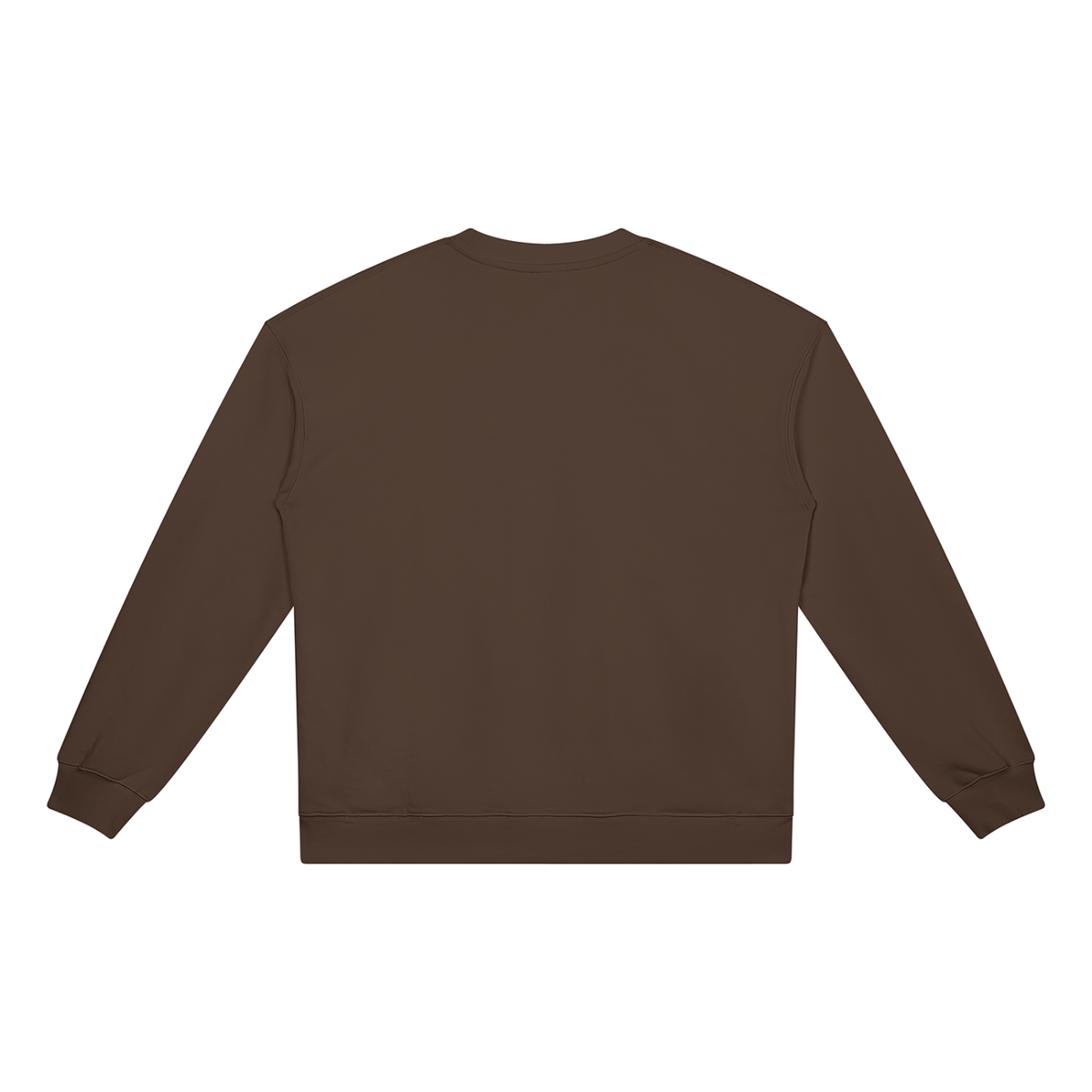 Unisex Heavyweight Crewneck Sweatshirt in coffee, alternate angle
