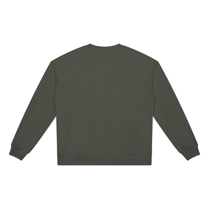 Unisex Heavyweight Crewneck Sweatshirt in dark gray, alternate angle
