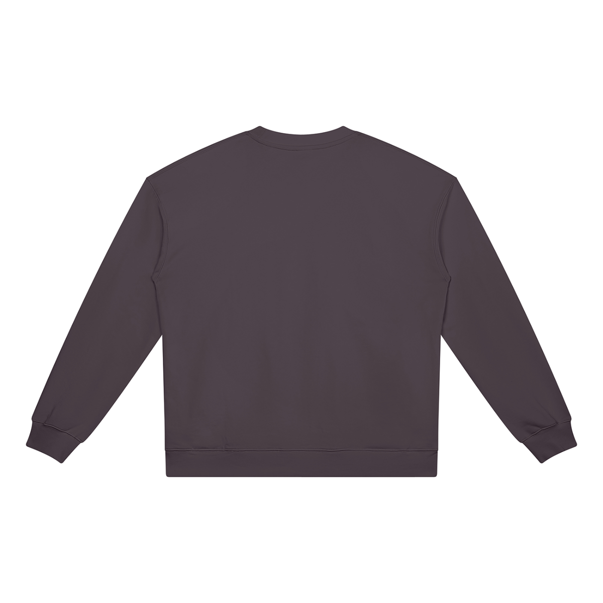 Unisex Heavyweight Crewneck Sweatshirt in deep purple, alternate angle