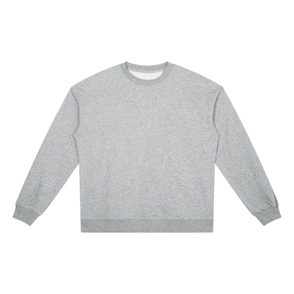 Unisex Heavyweight Crewneck Sweatshirt in flower gray