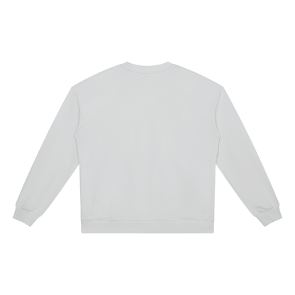 Unisex Heavyweight Crewneck Sweatshirt in light gray, alternate angle