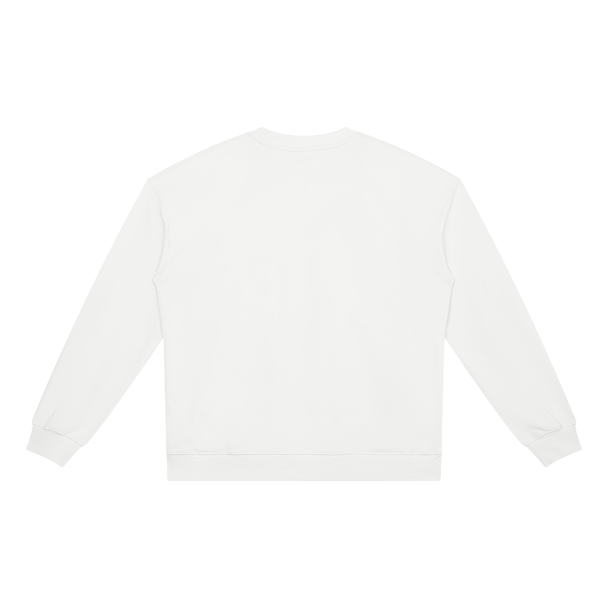 Unisex Heavyweight Crewneck Sweatshirt in white, alternate angle