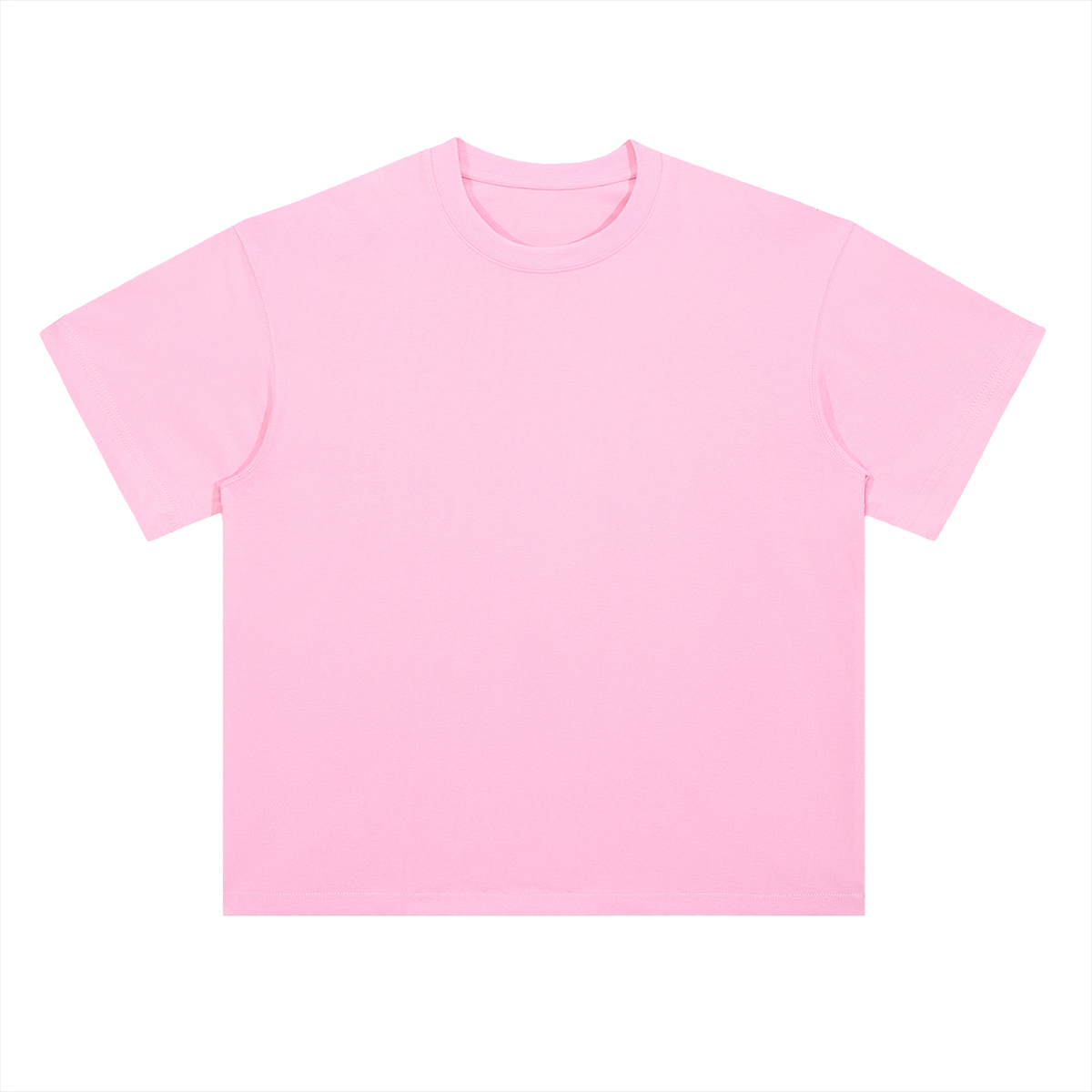 Unisex Heavyweight Drop Shoulder Cotton T-Shirt in cherry blossom pink