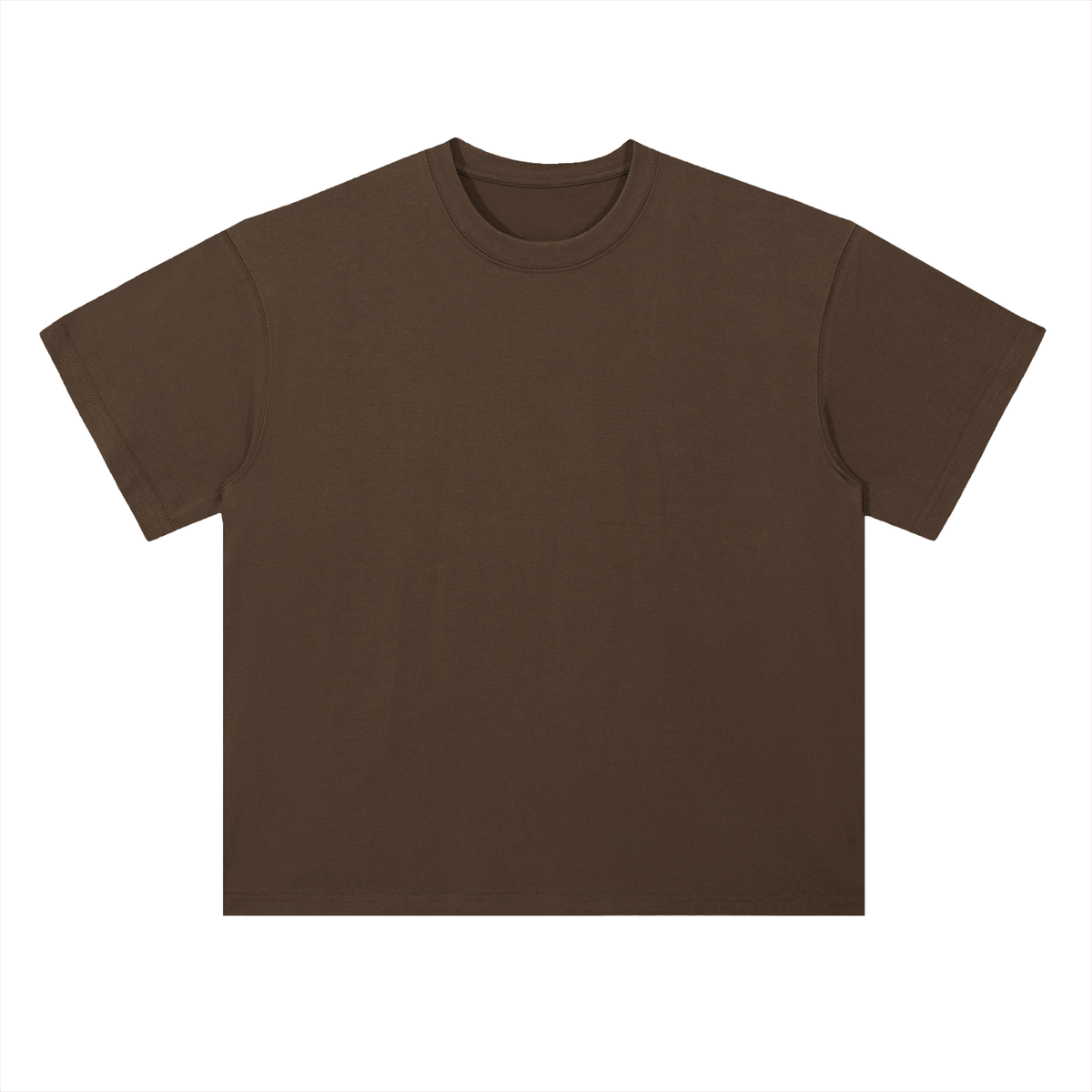Unisex Heavyweight Drop Shoulder Cotton T-Shirt in coffee