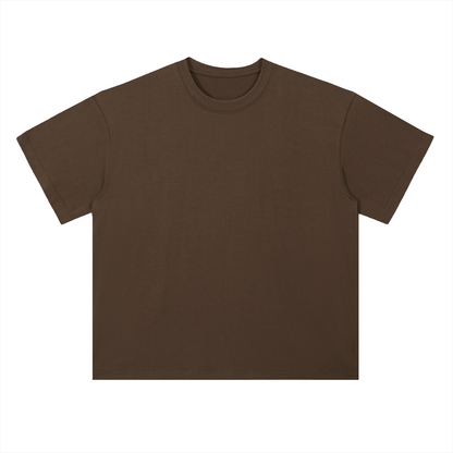Unisex Heavyweight Drop Shoulder Cotton T-Shirt in coffee