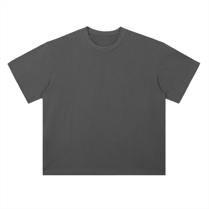 Unisex Heavyweight Drop Shoulder Cotton T-Shirt in dark gray