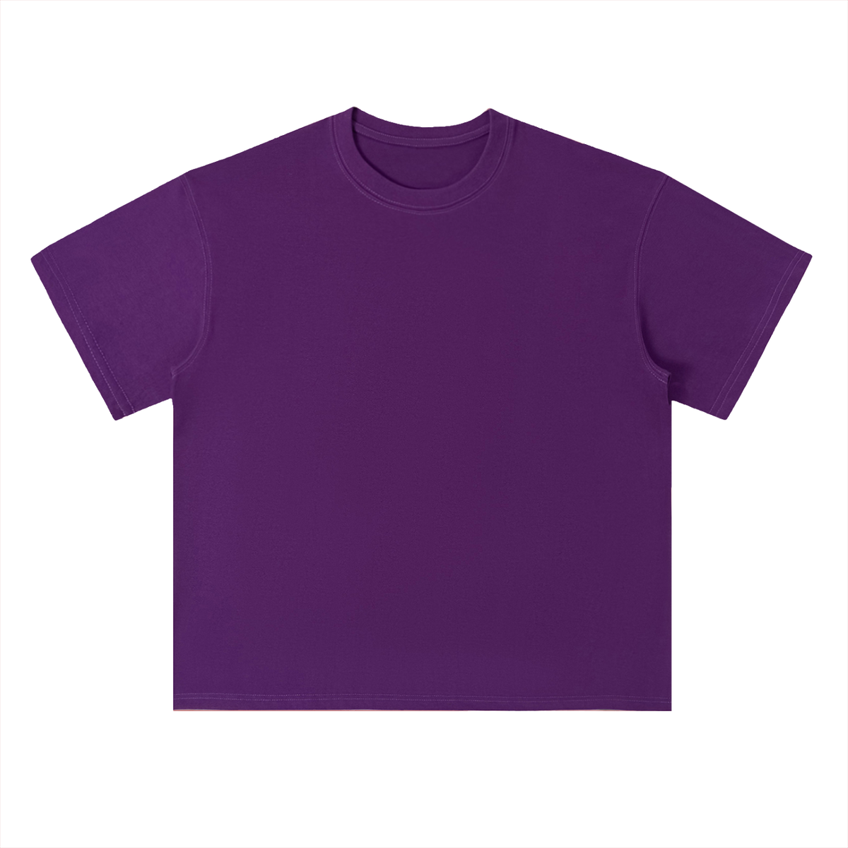 Unisex Heavyweight Drop Shoulder Cotton T-Shirt in grape purple