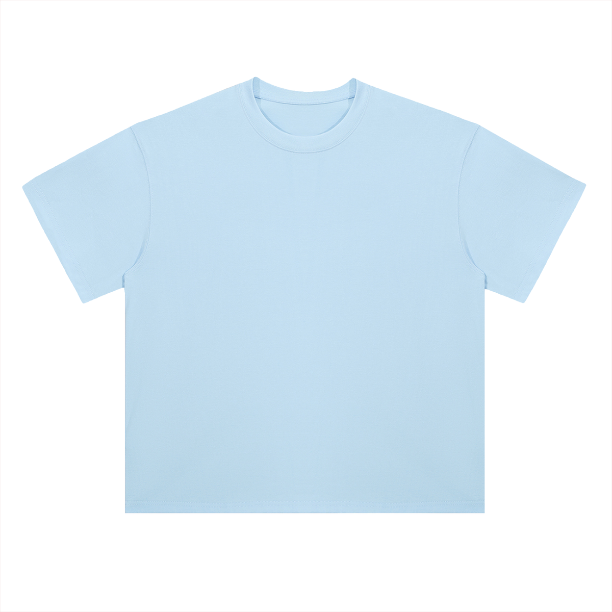 Unisex Heavyweight Drop Shoulder Cotton T-Shirt in light blue
