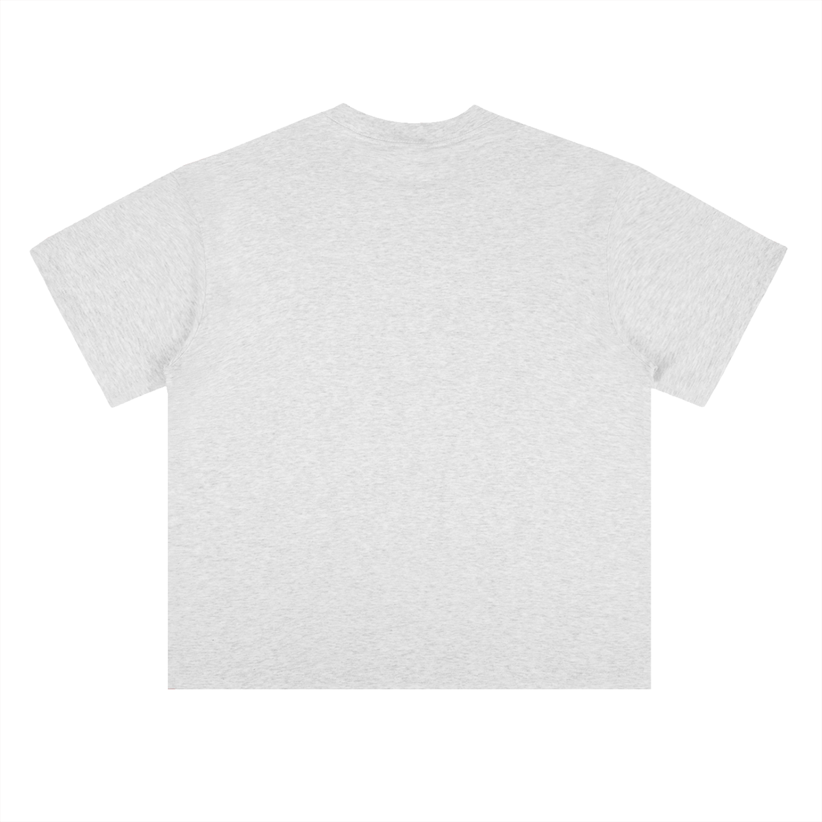 Unisex Heavyweight Drop Shoulder Cotton T-Shirt in light gray, alternate angle