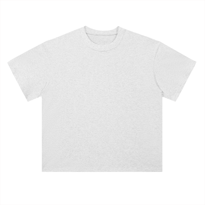 Unisex Heavyweight Drop Shoulder Cotton T-Shirt in light gray