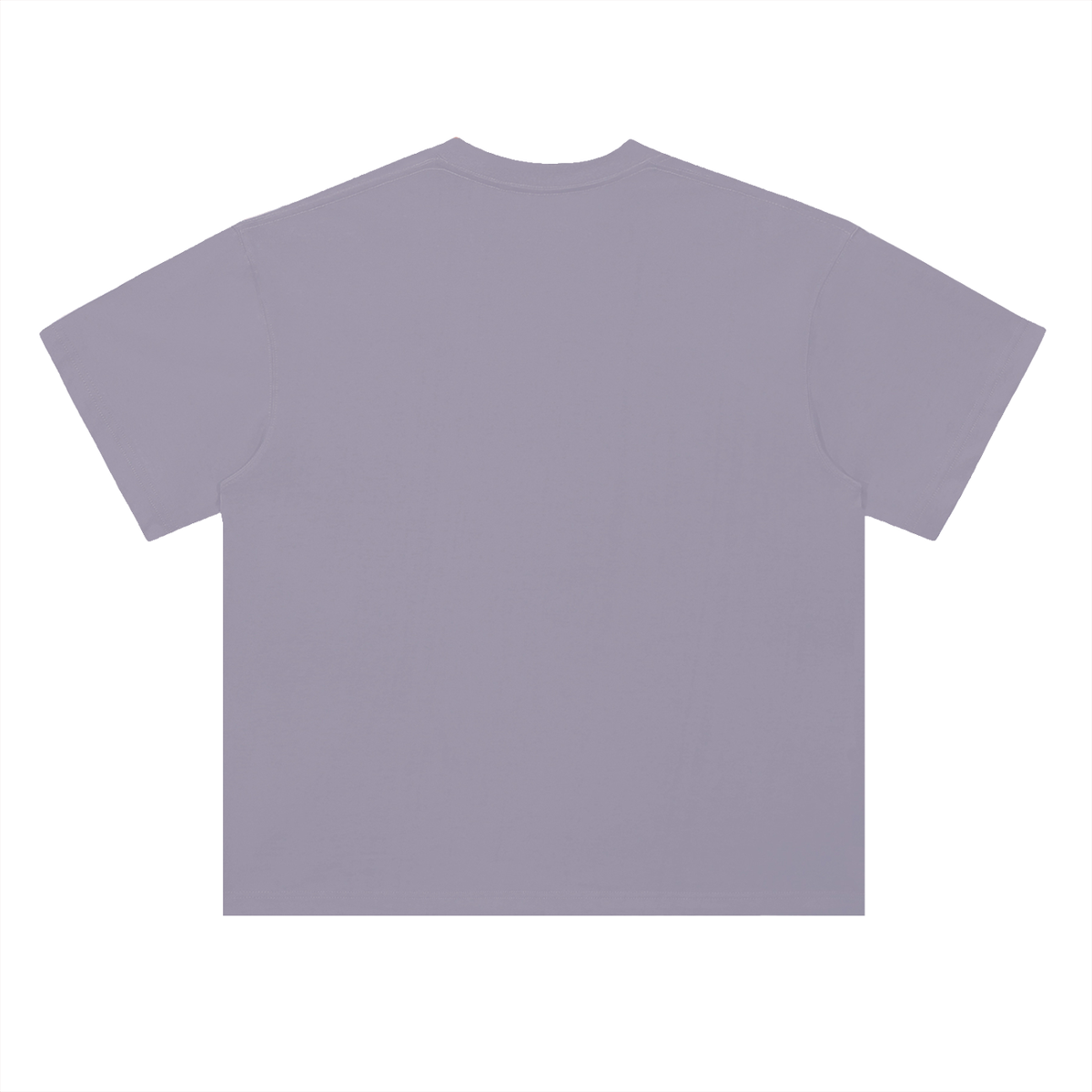 Unisex Heavyweight Drop Shoulder Cotton T-Shirt in light purple, alternate angle