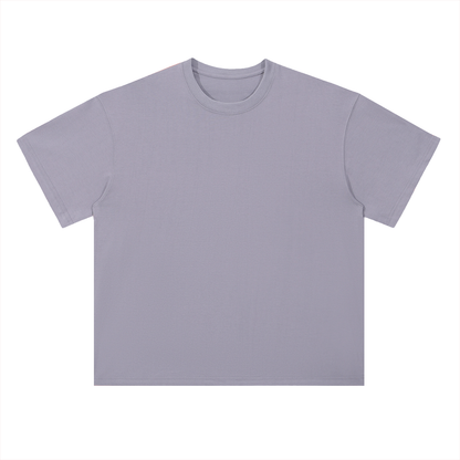Unisex Heavyweight Drop Shoulder Cotton T-Shirt in light purple