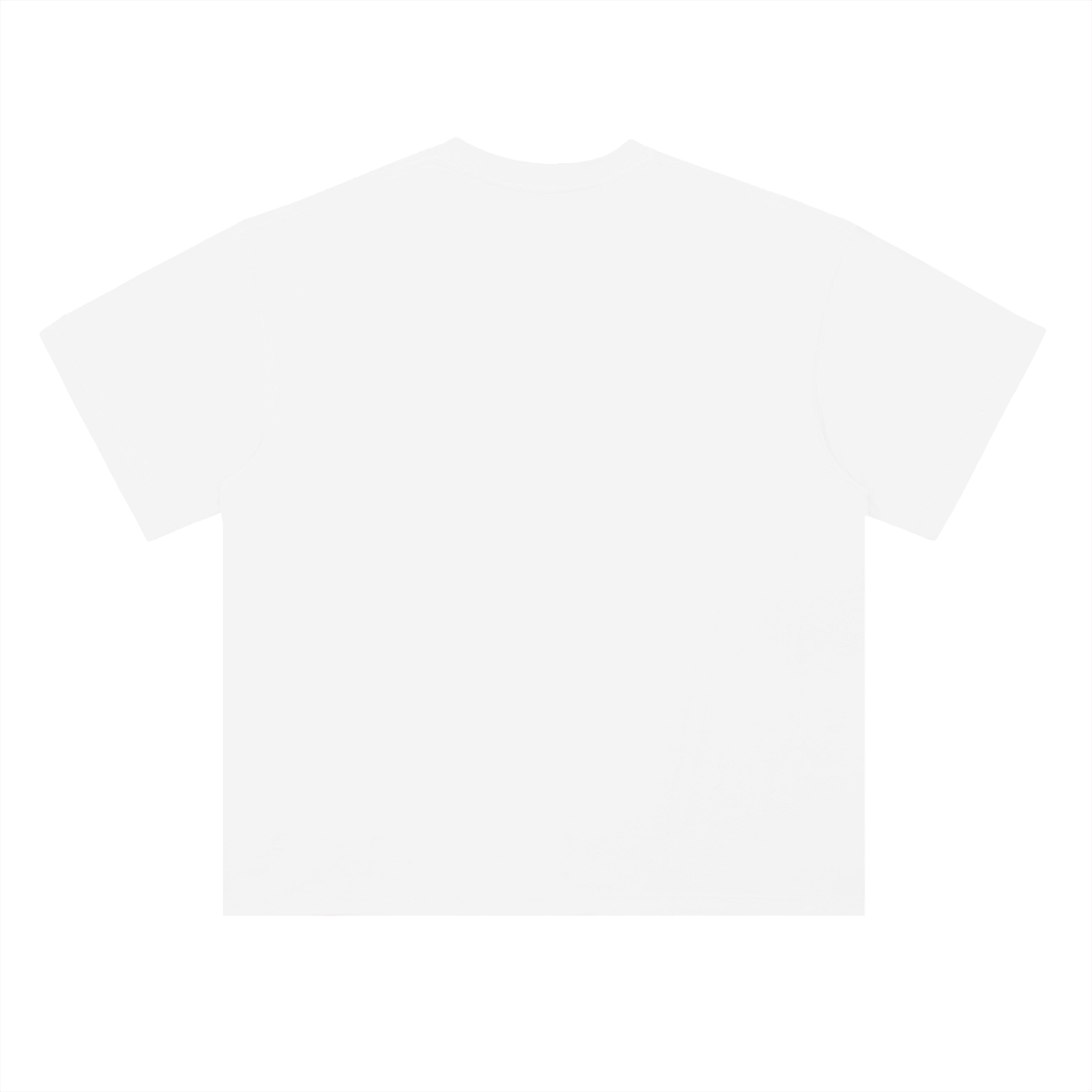 Unisex Heavyweight Drop Shoulder Cotton T-Shirt in lucent white, alternate angle