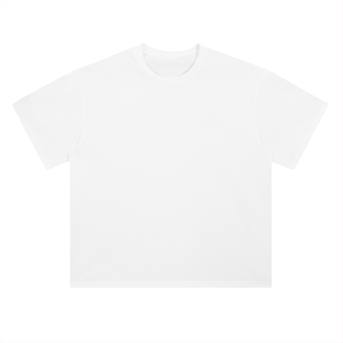 Unisex Heavyweight Drop Shoulder Cotton T-Shirt in lucent white