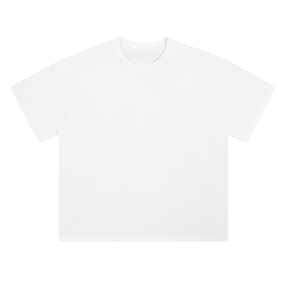 Unisex Heavyweight Drop Shoulder Cotton T-Shirt in lucent white