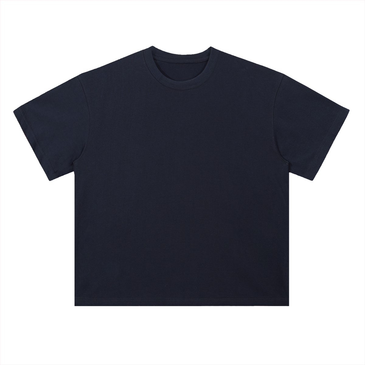Unisex Heavyweight Drop Shoulder Cotton T-Shirt in navy
