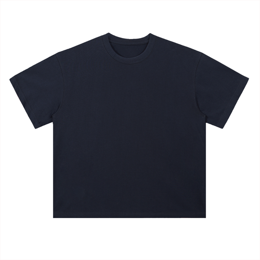 Unisex Heavyweight Drop Shoulder Cotton T-Shirt in navy