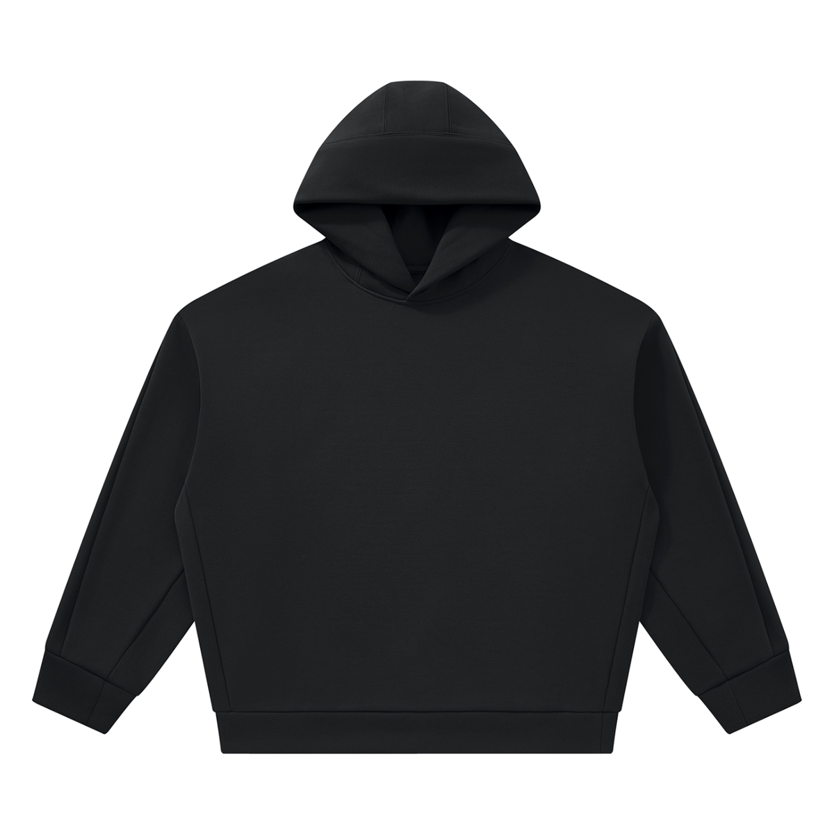 Unisex Heavyweight Fleece Boxy Hoodie in black