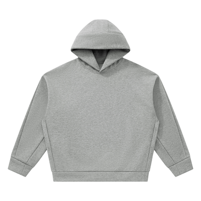 Unisex Heavyweight Fleece Boxy Hoodie in flower gray