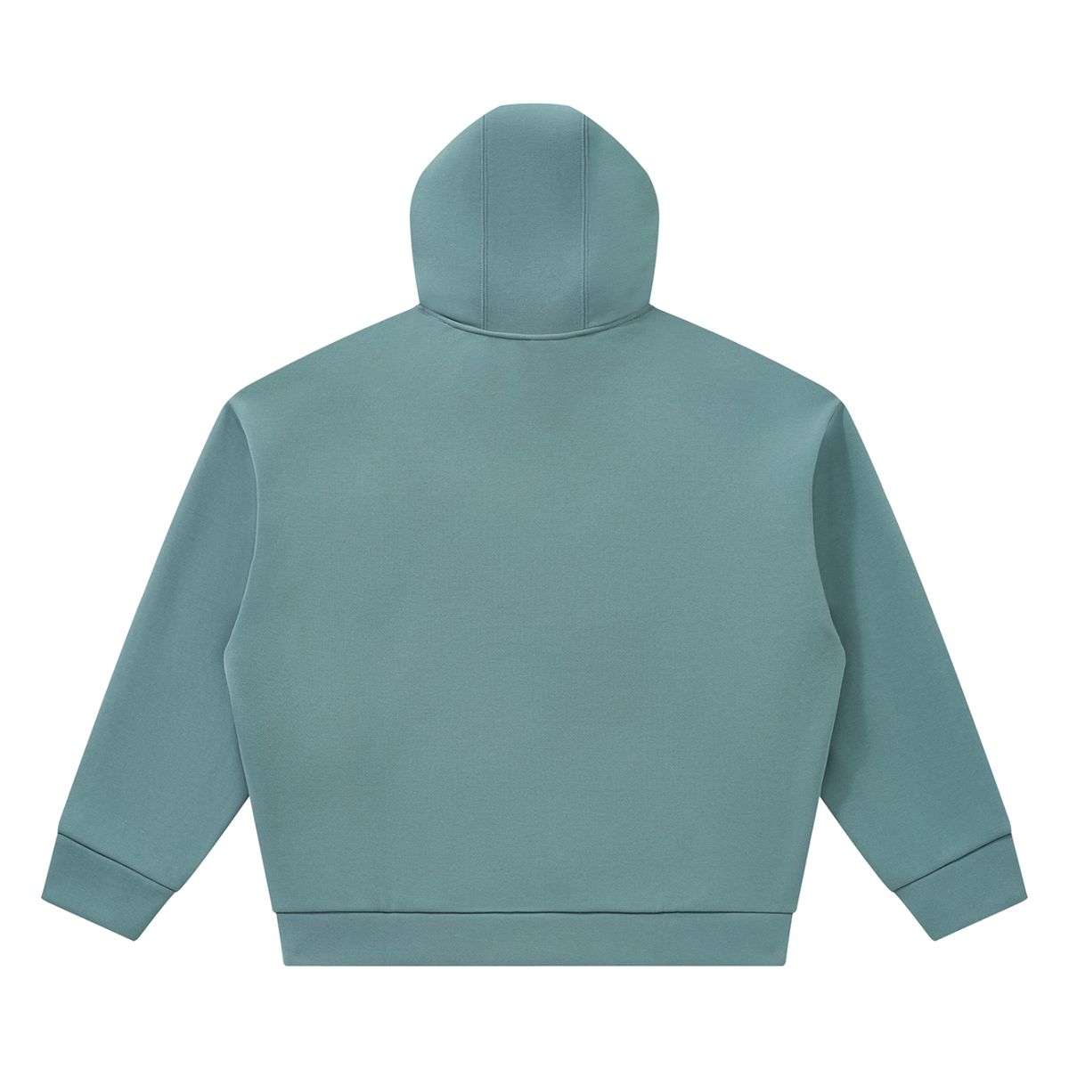 Unisex Heavyweight Fleece Boxy Hoodie in haze blue, alternate angle