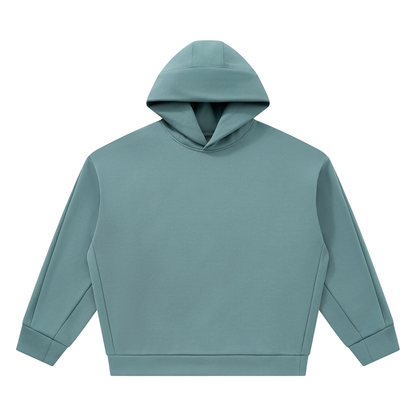 Unisex Heavyweight Fleece Boxy Hoodie in haze blue
