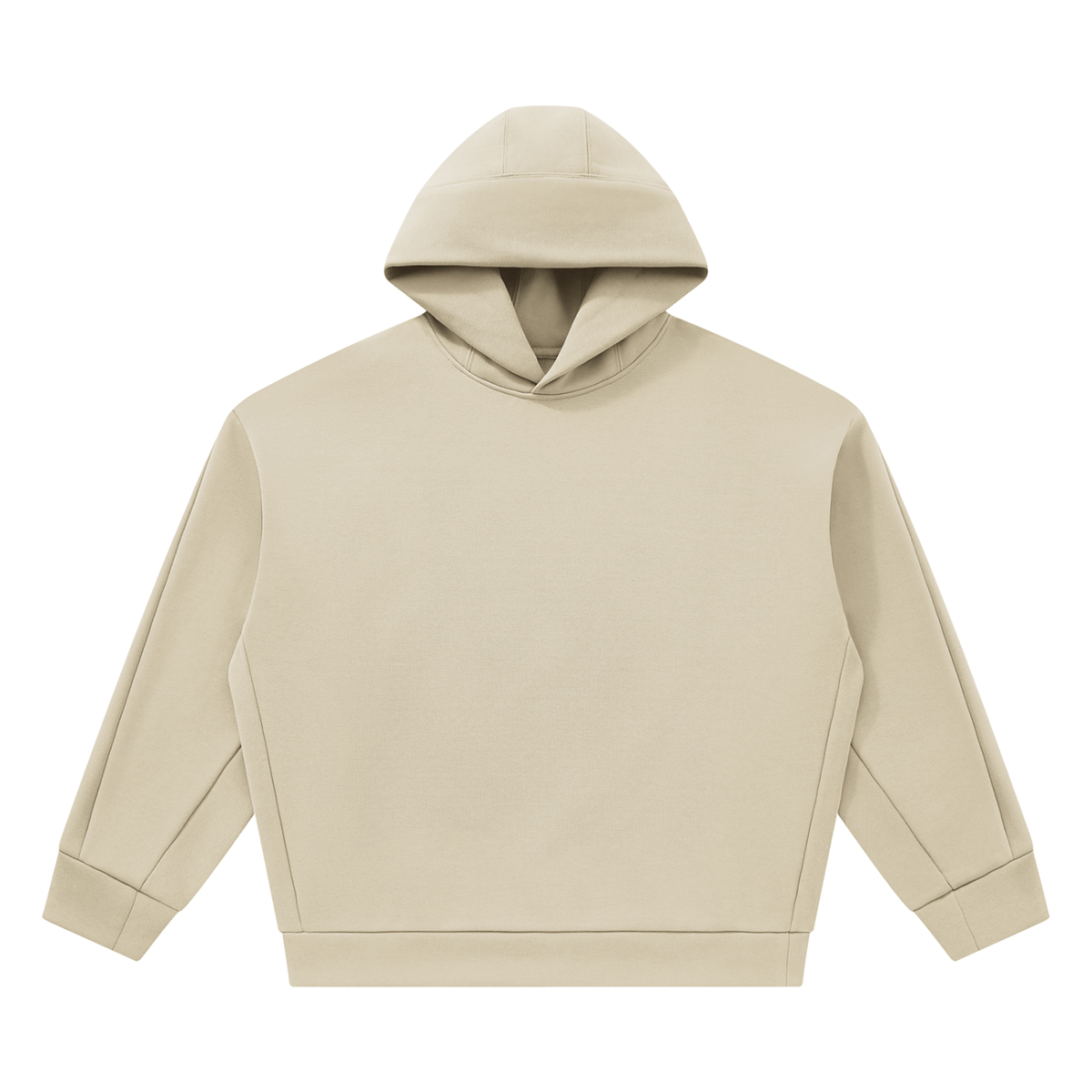 Unisex Heavyweight Fleece Boxy Hoodie in khaki