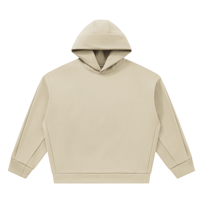 Unisex Heavyweight Fleece Boxy Hoodie in khaki