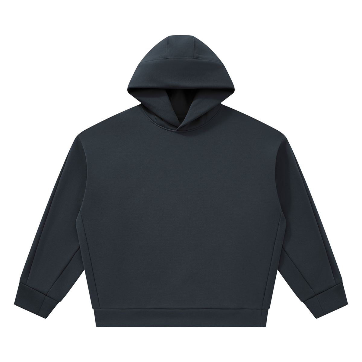 Unisex Heavyweight Fleece Boxy Hoodie in navy blue