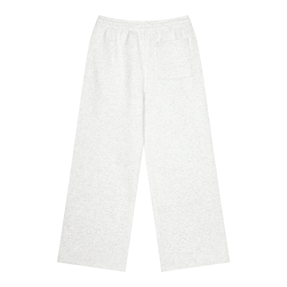 Unisex Heavyweight Fleece Sweatpants in flower gray, alternate angle