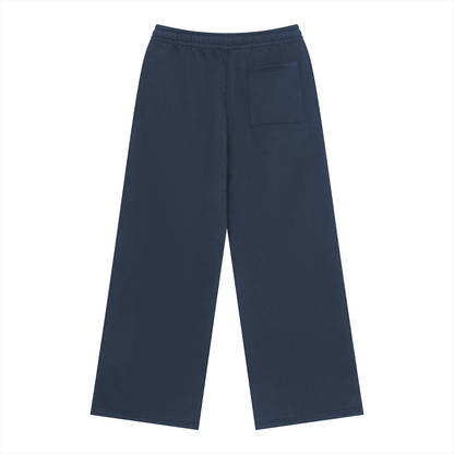 Unisex Heavyweight Fleece Sweatpants in navy blue, alternate angle