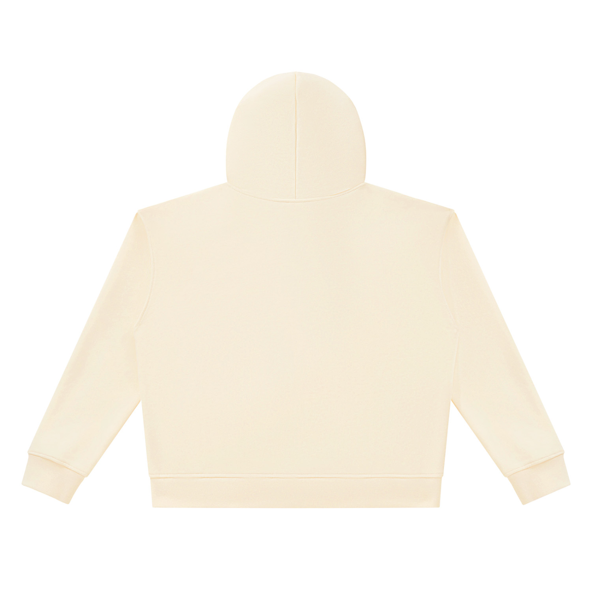 Unisex Heavyweight Full Zip Boxy Hoodie in apricot, alternate angle